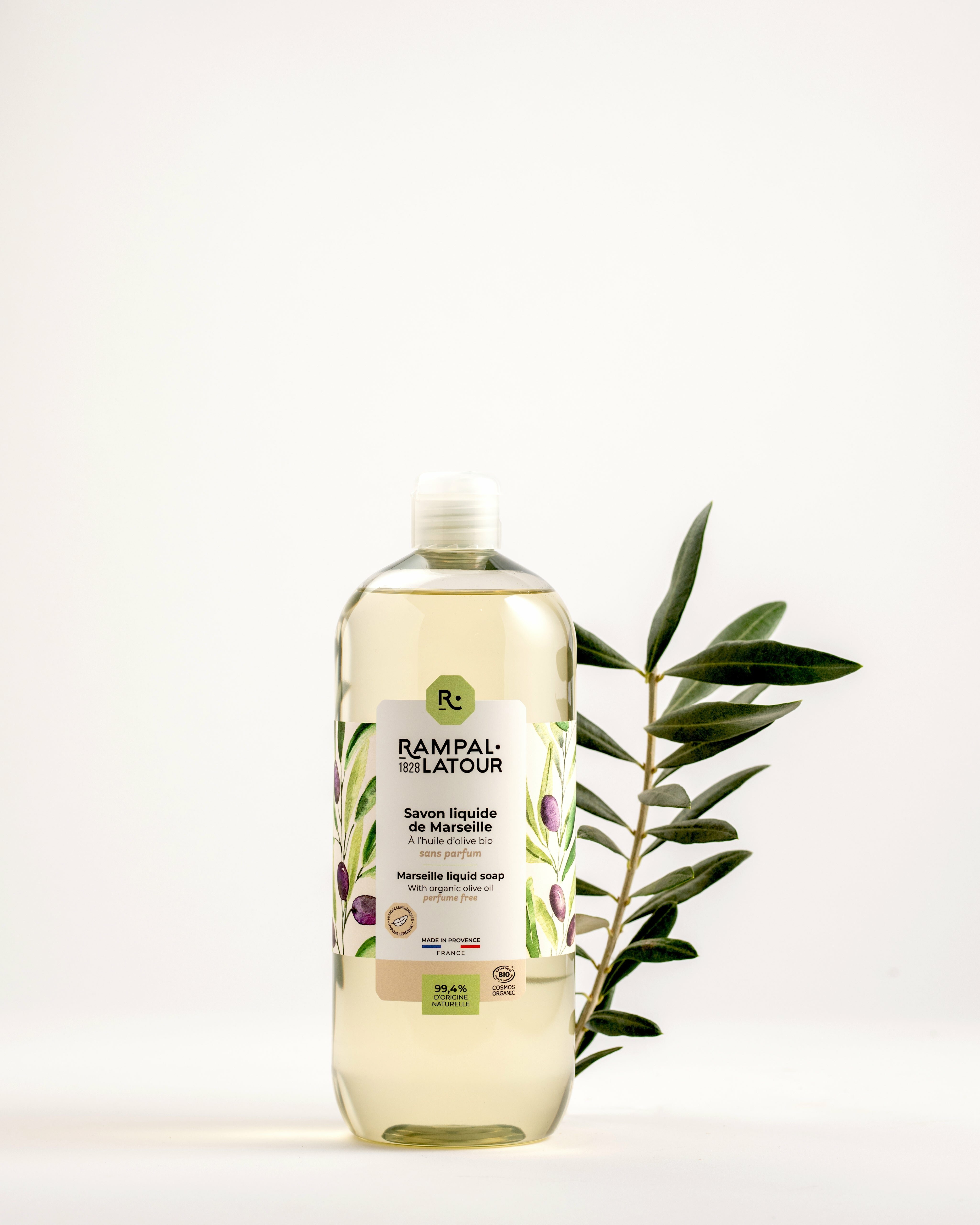 Marseille liquid soap certified organic Hypoallergenic 1L - Cosmos Organic
